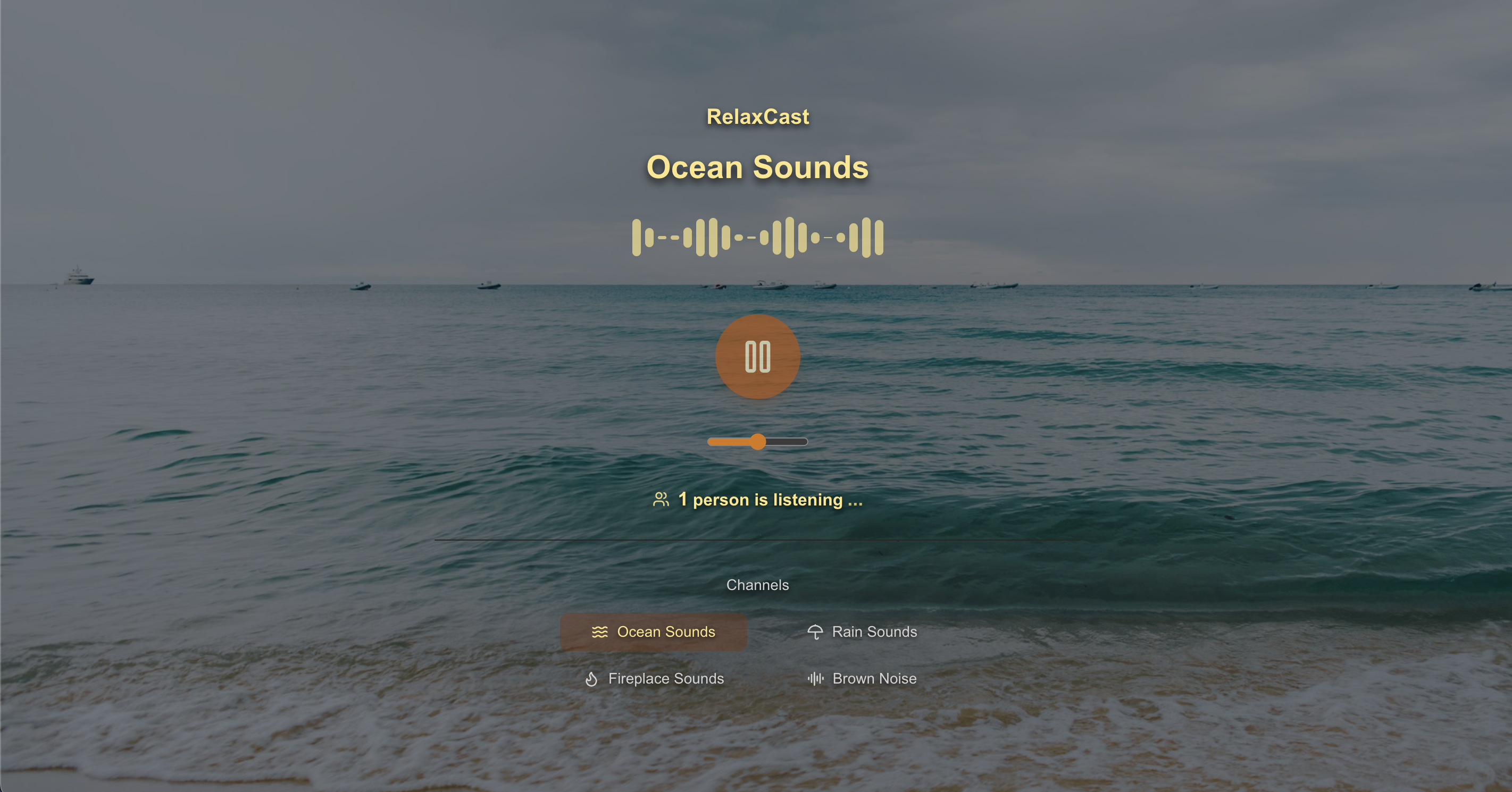 Screenshot of RelaxCast